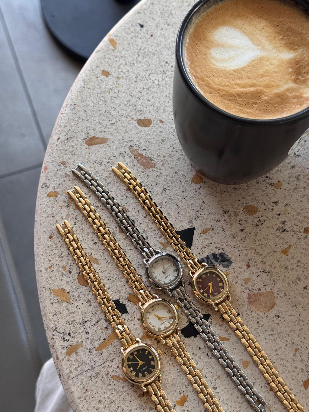 Gold Tone Women's Watch – Classic Roman Numerals – Elegant Quartz Bracelet Watch