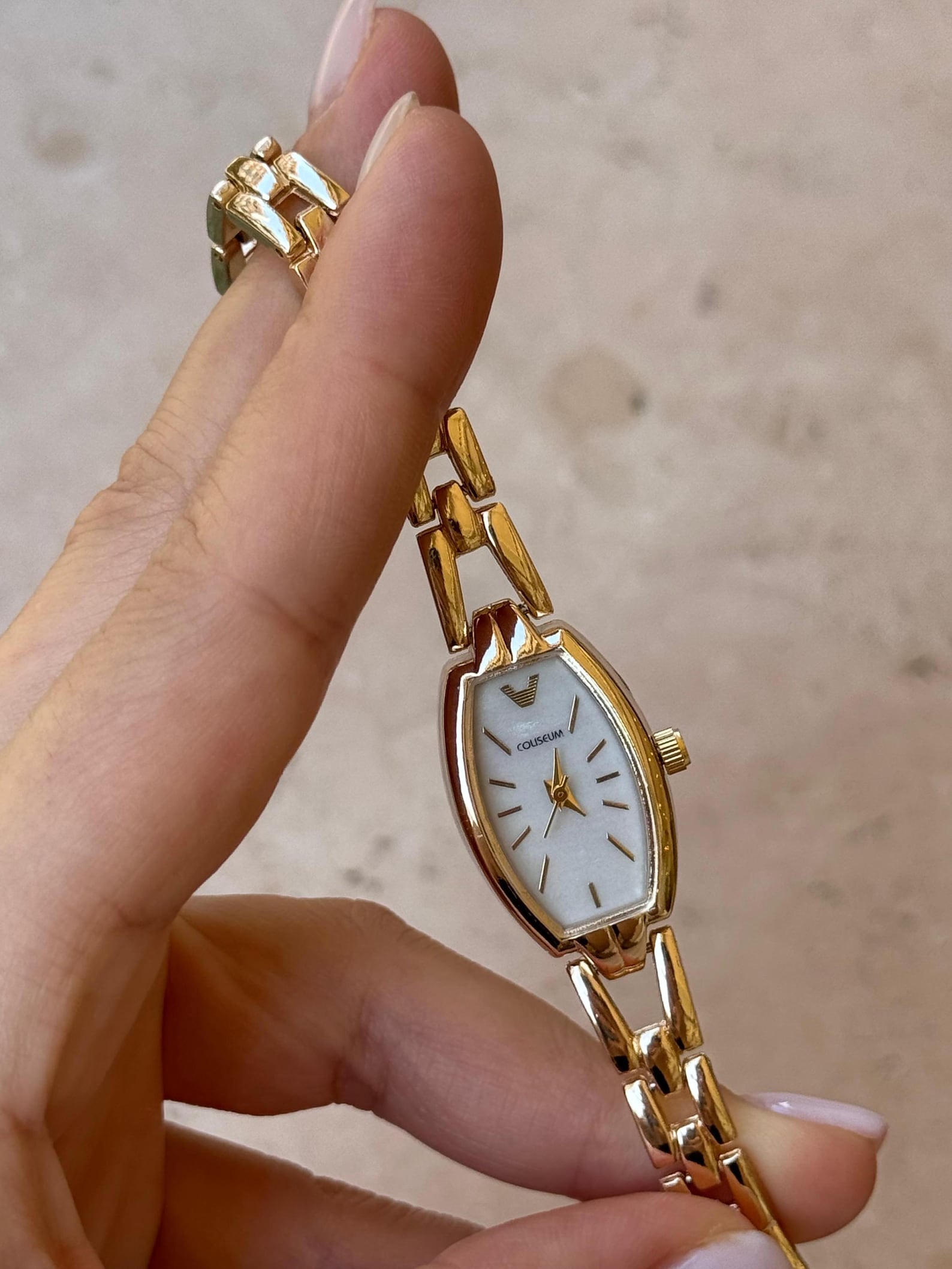 Gold Women’s Bracelet Watch, 22mm Oval Dial, Minimalist Design, Gift for Her