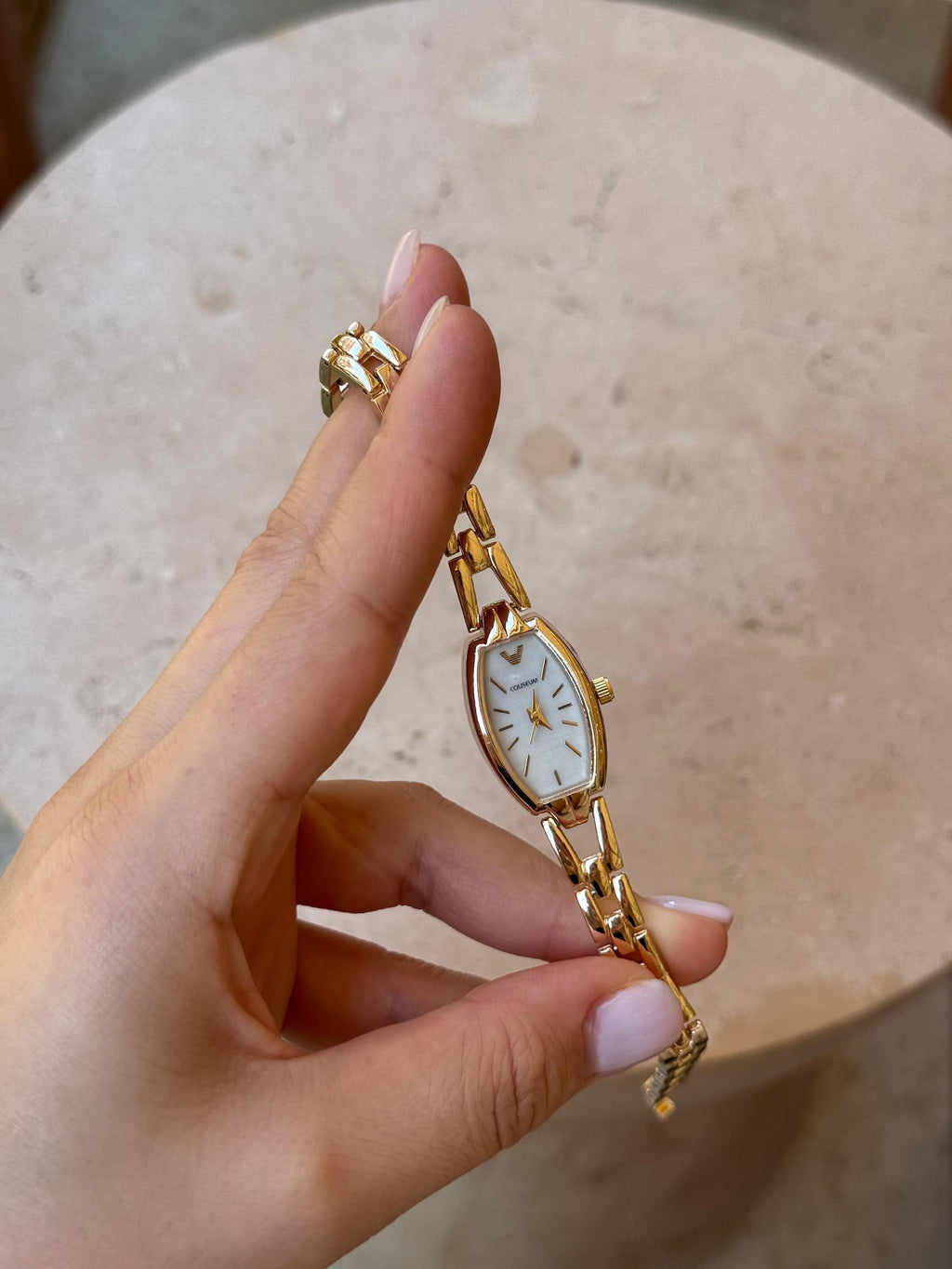 Gold Women’s Bracelet Watch, 22mm Oval Dial, Minimalist Design, Gift for Her