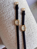 Gold Women’s Watch, Minimalist Leather Strap Watch, Gift for Her, Everyday