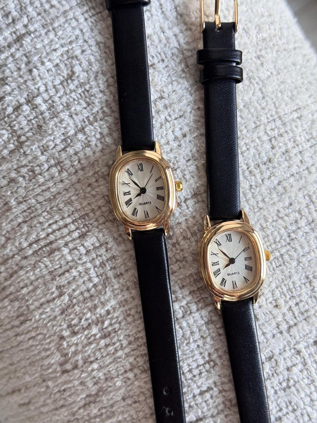 Gold Women’s Watch, Minimalist Leather Strap Watch, Gift for Her, Everyday