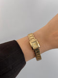 Gold Women’s Watch, Square Design, Quartz Movement, Gift for her