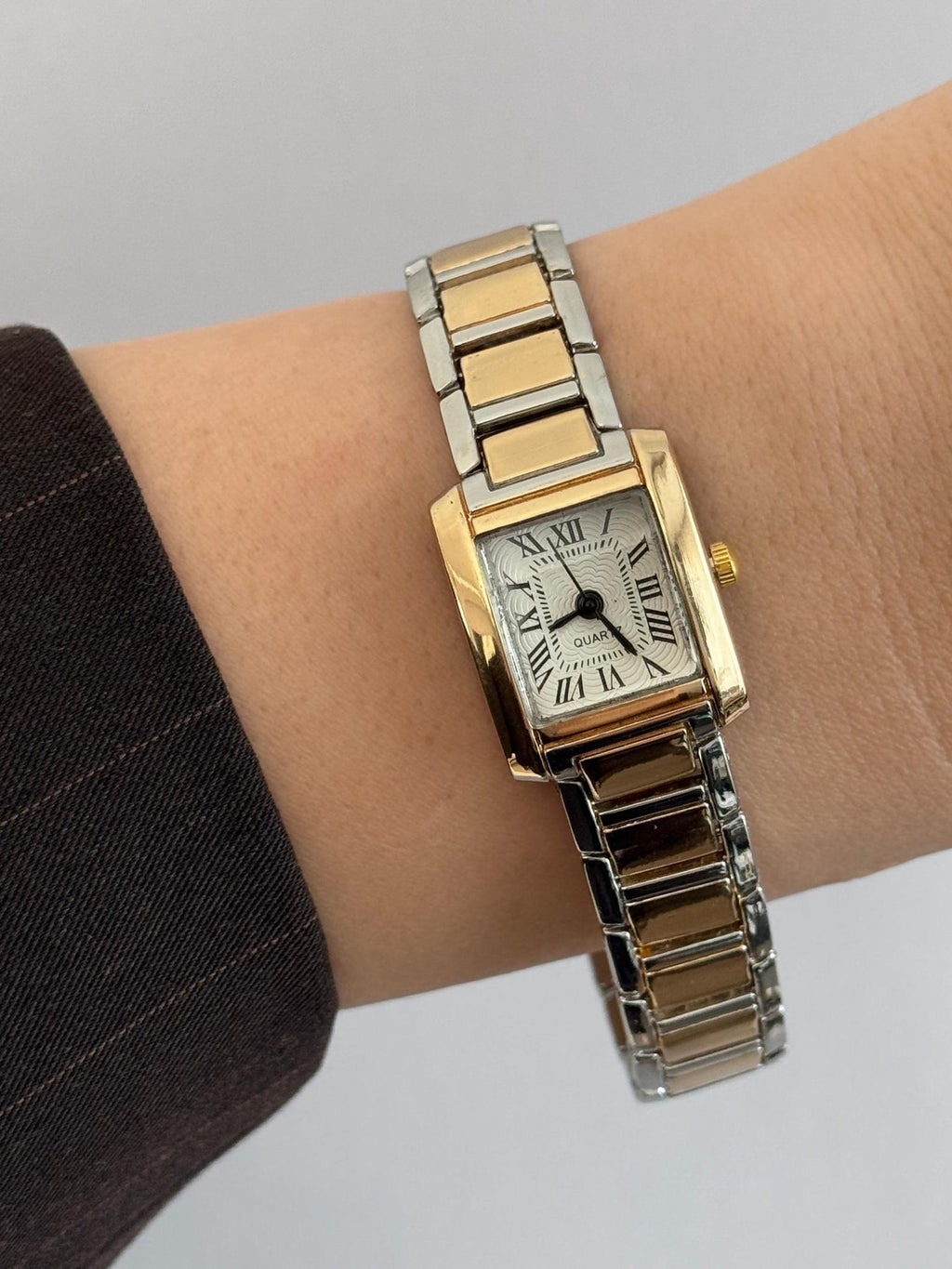 Gold Women’s Watch, Square Design, Quartz Movement, Gift for her