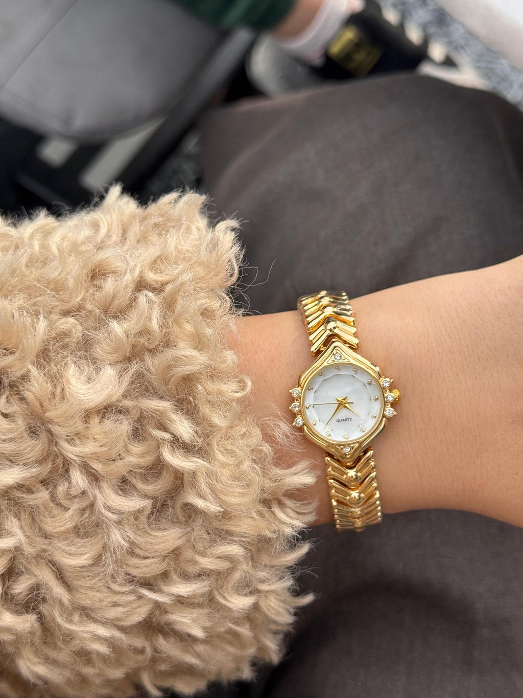 Gold Women’s Watch,Bracelet, Oval Dial, 26mm, Gift for Her