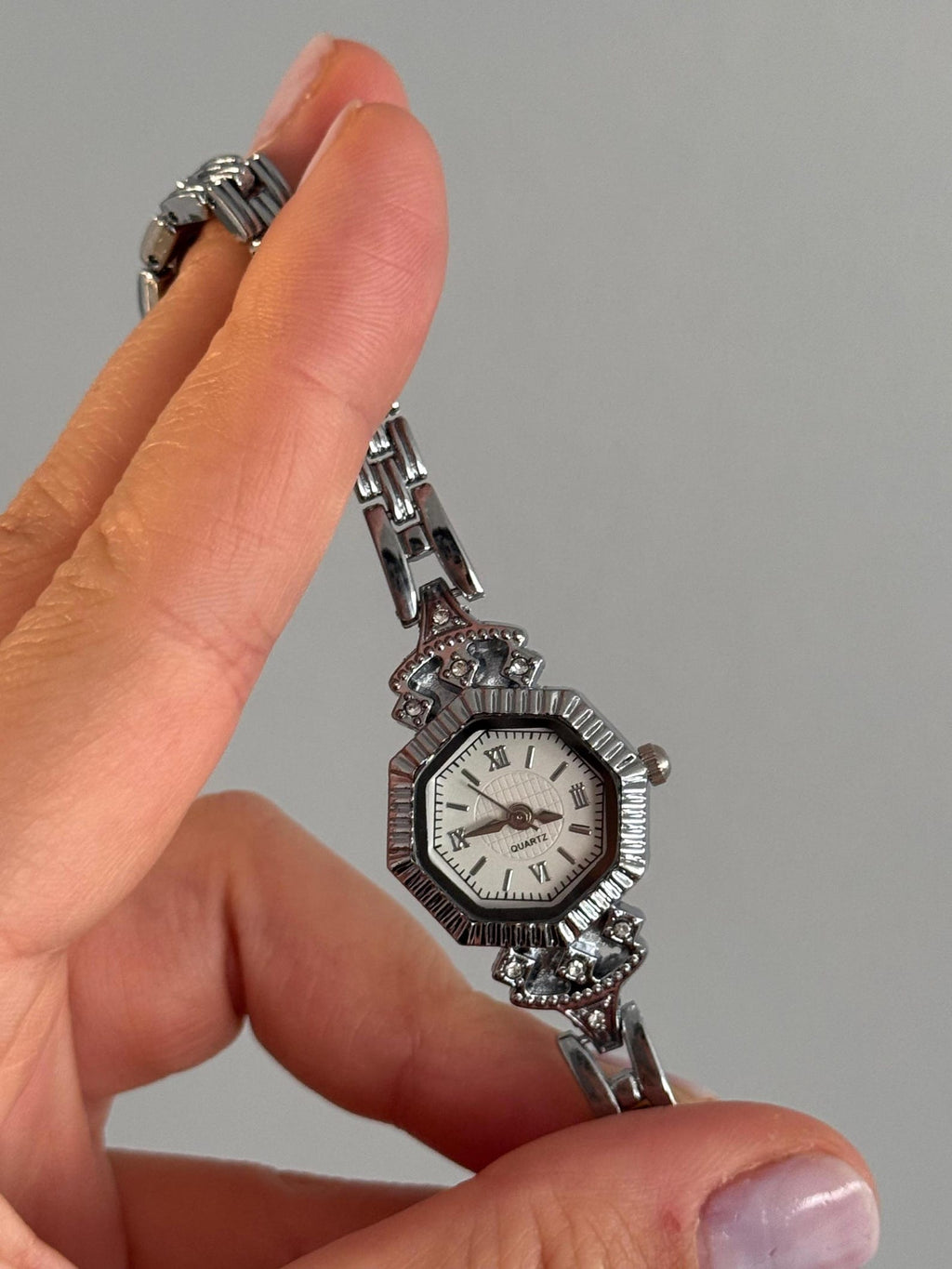 Silver Women’s Watch, Minimalist Bracelet Watch, Gift for Her, Elegant Timepiece