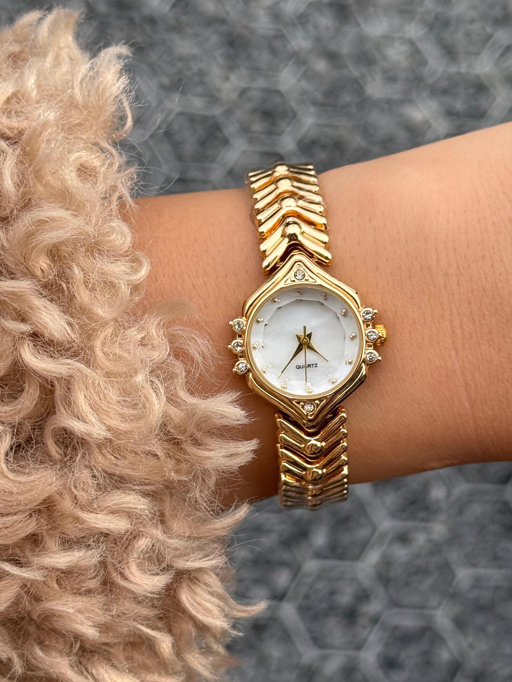 Gold Women’s Watch,Bracelet, Oval Dial, 26mm, Gift for Her