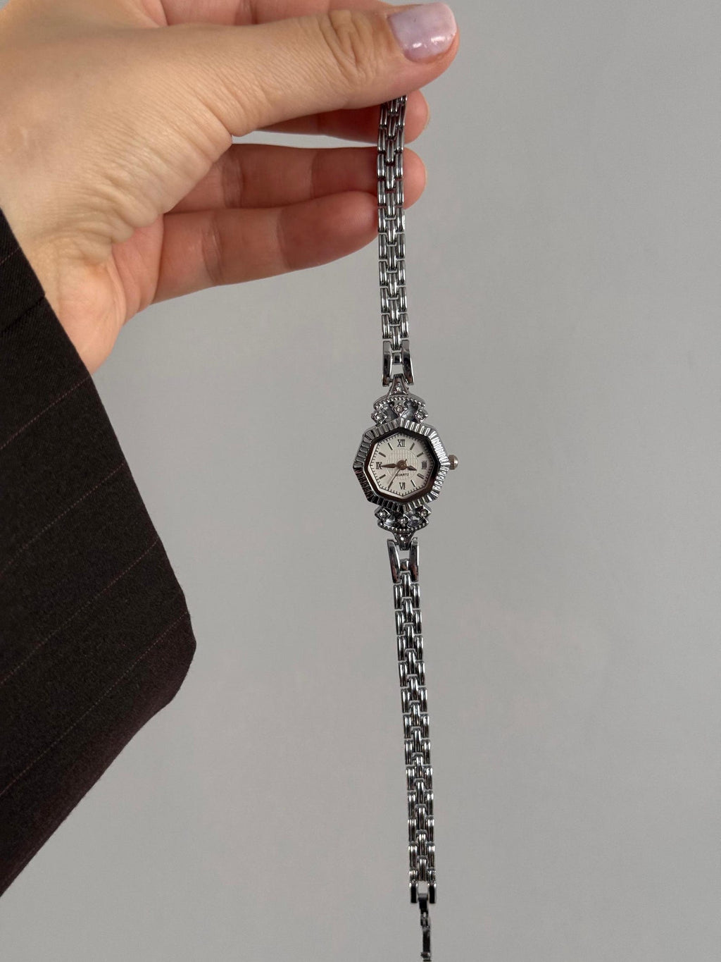 Silver Women’s Watch, Minimalist Bracelet Watch, Gift for Her, Elegant Timepiece