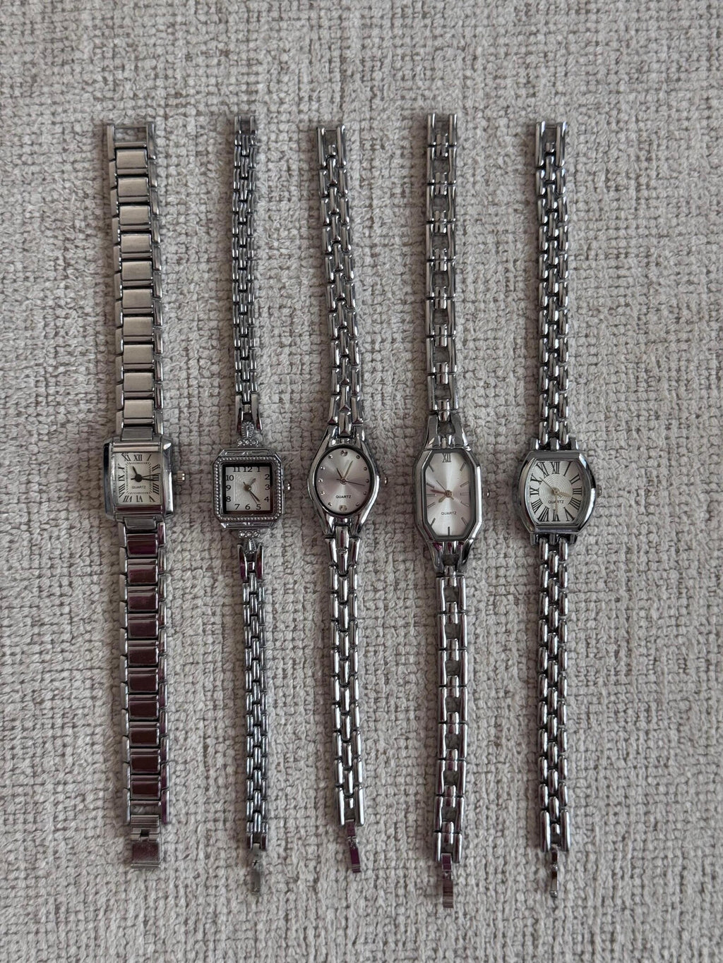 Silver Women’s Watch, Minimal Bracelet, Quartz Movement, Gift for Her