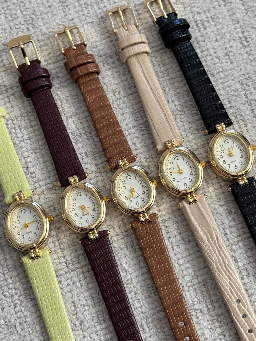 Leather Strap Women’s Watch, Gold-tone Accents, Quartz Movement, Gift for Her