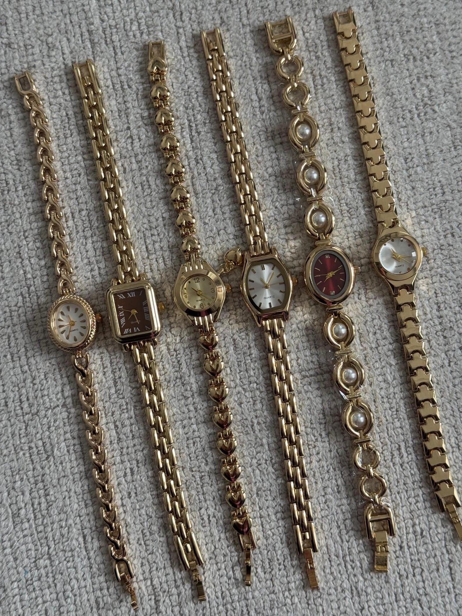 Gold Women’s Watch, Minimalist Dial, Dainty Bracelet Watch, Gift for Her