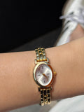 Elegant Women’s Bracelet Watch, Gold Tone Quartz WristWatch, Classic Jewelry Style, Gift Her Hor