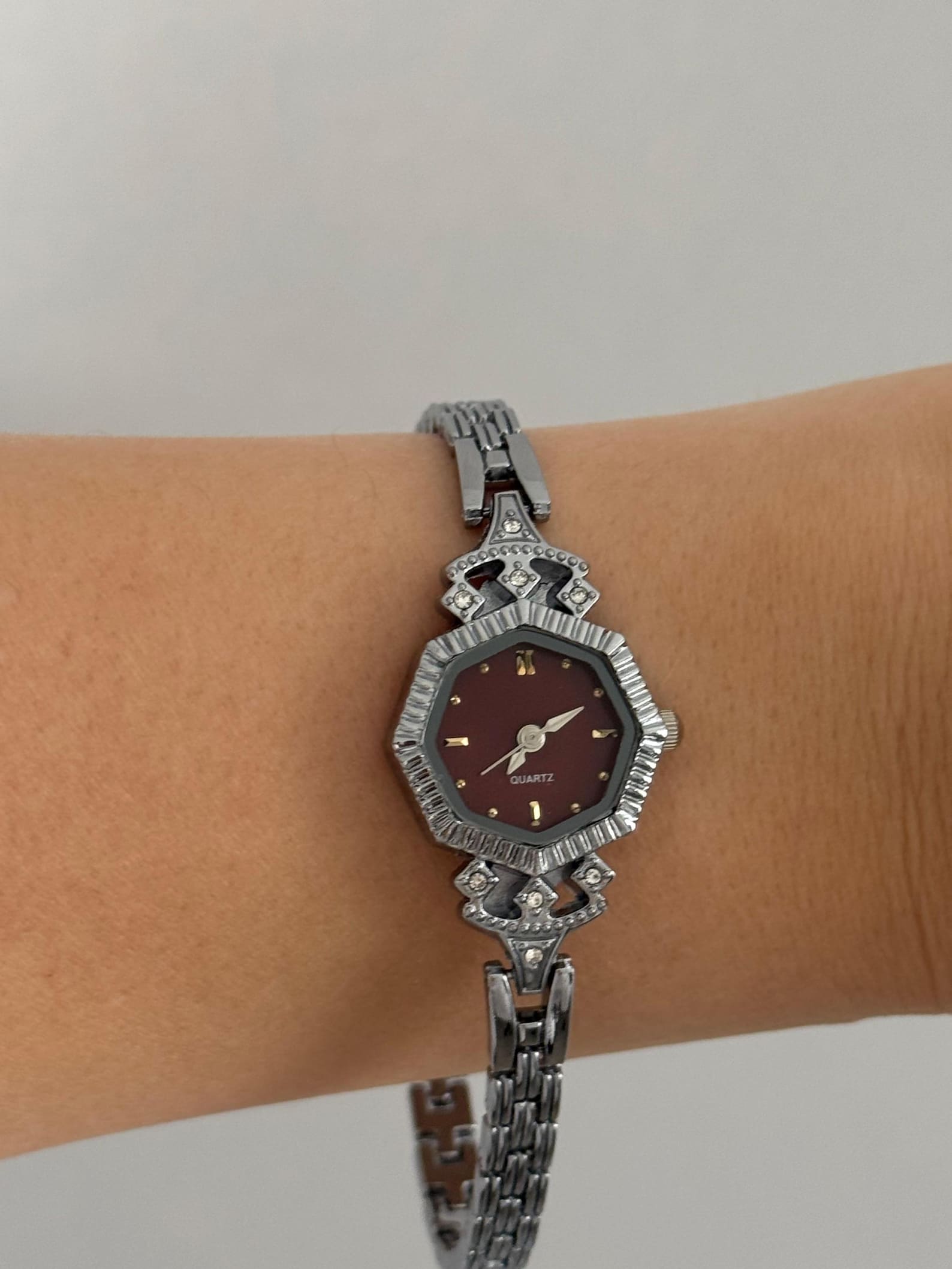 Silver Women’s Watch, Minimalist Bracelet Watch, Gift for Her, Elegant Timepiece