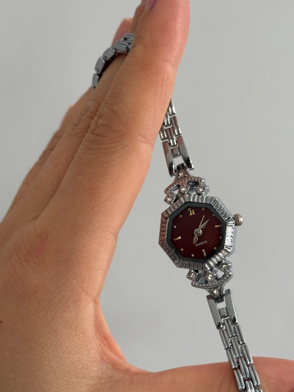 Silver Women’s Watch, Minimalist Bracelet Watch, Gift for Her, Elegant Timepiece