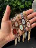 Women’s Bracelet Watch, Gold Silver Tone WristWatch, Elegant Ladies Watch,Gift for Her