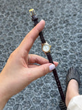 Gold Women’s Watch Minimalist, Leather Strap Watch, Gift for Her